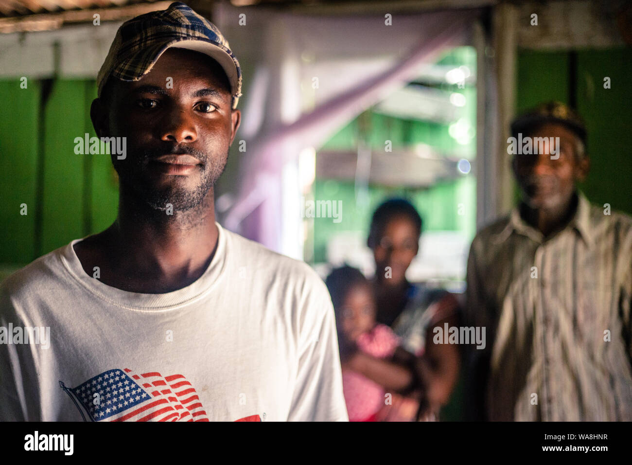 Batey Consuelito, San Pedro Macorís - casi documentati di discendenti di immigrati haitiani nati nella Repubblica Dominicana, che non hanno accesso a Foto Stock