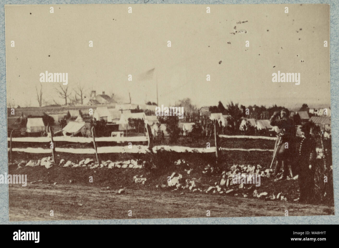 Il camp di 55th New York Fanteria Foto Stock