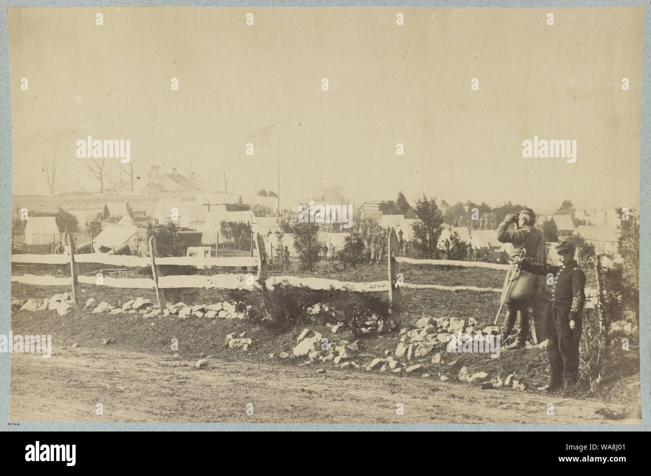 Il camp di 55th New York fanteria, vicino Tenallytown [ossia Tenleytown], D.C Foto Stock