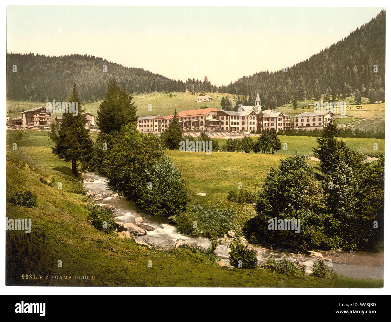 Madonna di Campiglio (i.e di Madonna di Campiglio), II., Tirolo, Austro-Hungary; fa parte di: viste dell'Impero Austro-ungarico nella stampa Photochrom collection.; titolo dalla Detroit Publishing Co., catalogo J-sezione estera, Detroit, Michigan. : Detroit Publishing Company, 1905.; stampa n. 9331. Foto Stock