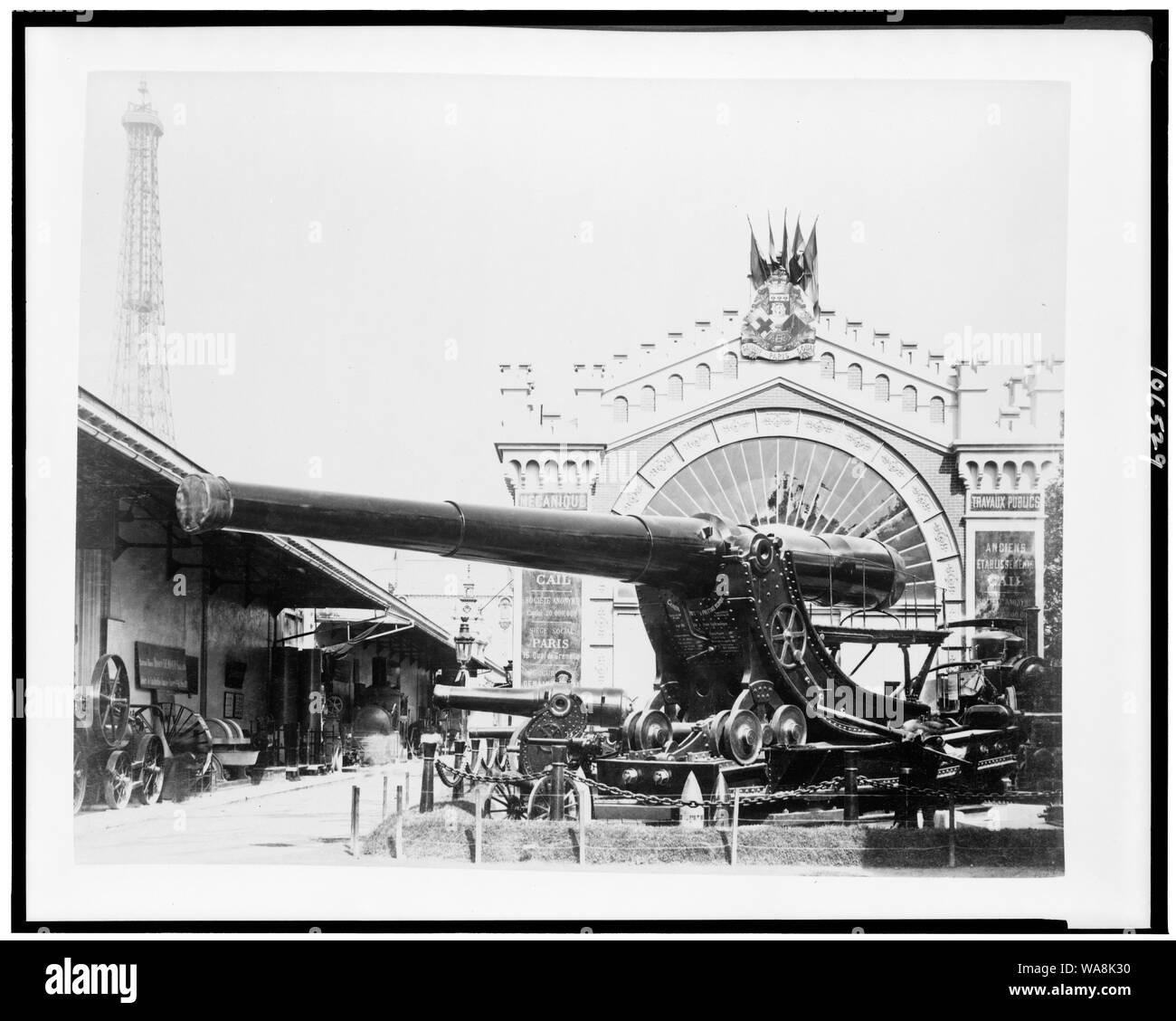 Cannoni all'Esposizione di Parigi, 1889 Foto Stock