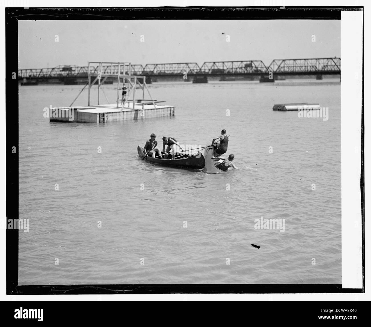 Canoa brandeggio, alci campo Giorno, Arlington Beach, 8/22/25 Foto Stock