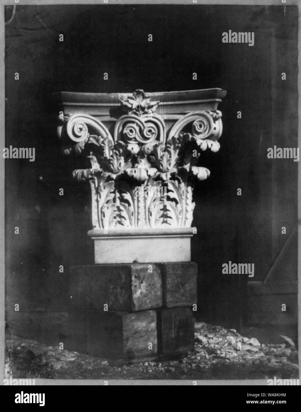 Il capitale per una colonna Foto Stock