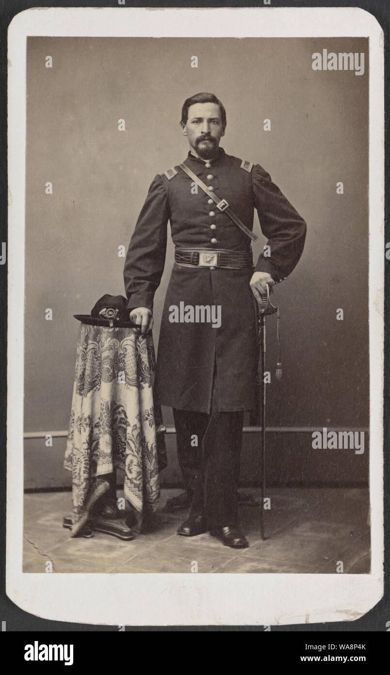 Il capitano Ferdinando F. Boltz di Co. S, XII Indiana reggimento di fanteria, e Co. F, 88th Indiana Reggimento di Fanteria Foto Stock