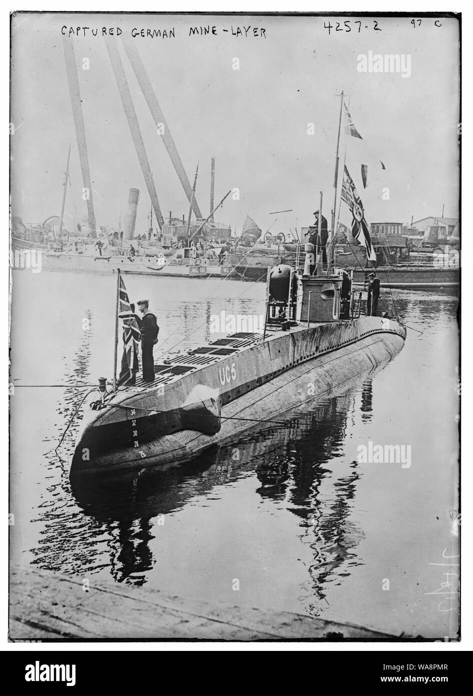 Catturato mina tedesca-layer Foto Stock