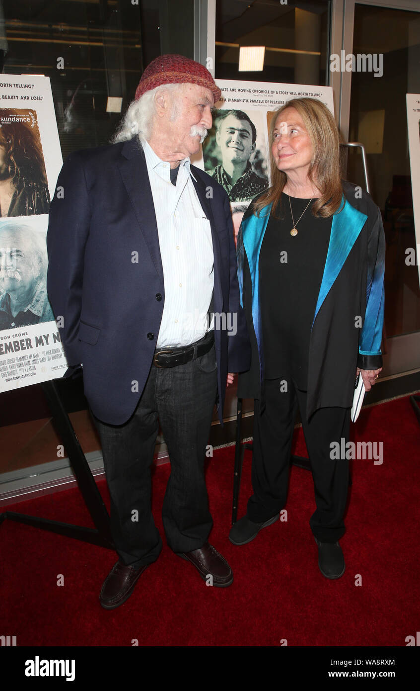 Premiere di Sony Pictures Classic's 'David Crosby: ricordare il mio nome' dotata di: David Crosby, Jan Dance dove: Los Angeles, California, Stati Uniti quando: 19 lug 2019 Credit: FayesVision/WENN.com Foto Stock