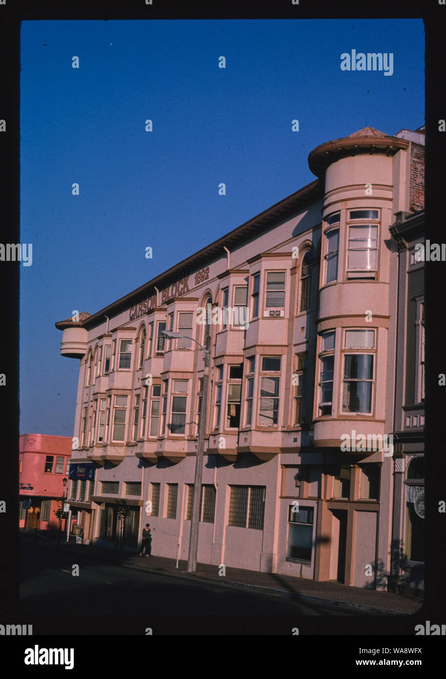 Carson blocco, angolo 1, seconda strada, Eureka, California Foto Stock