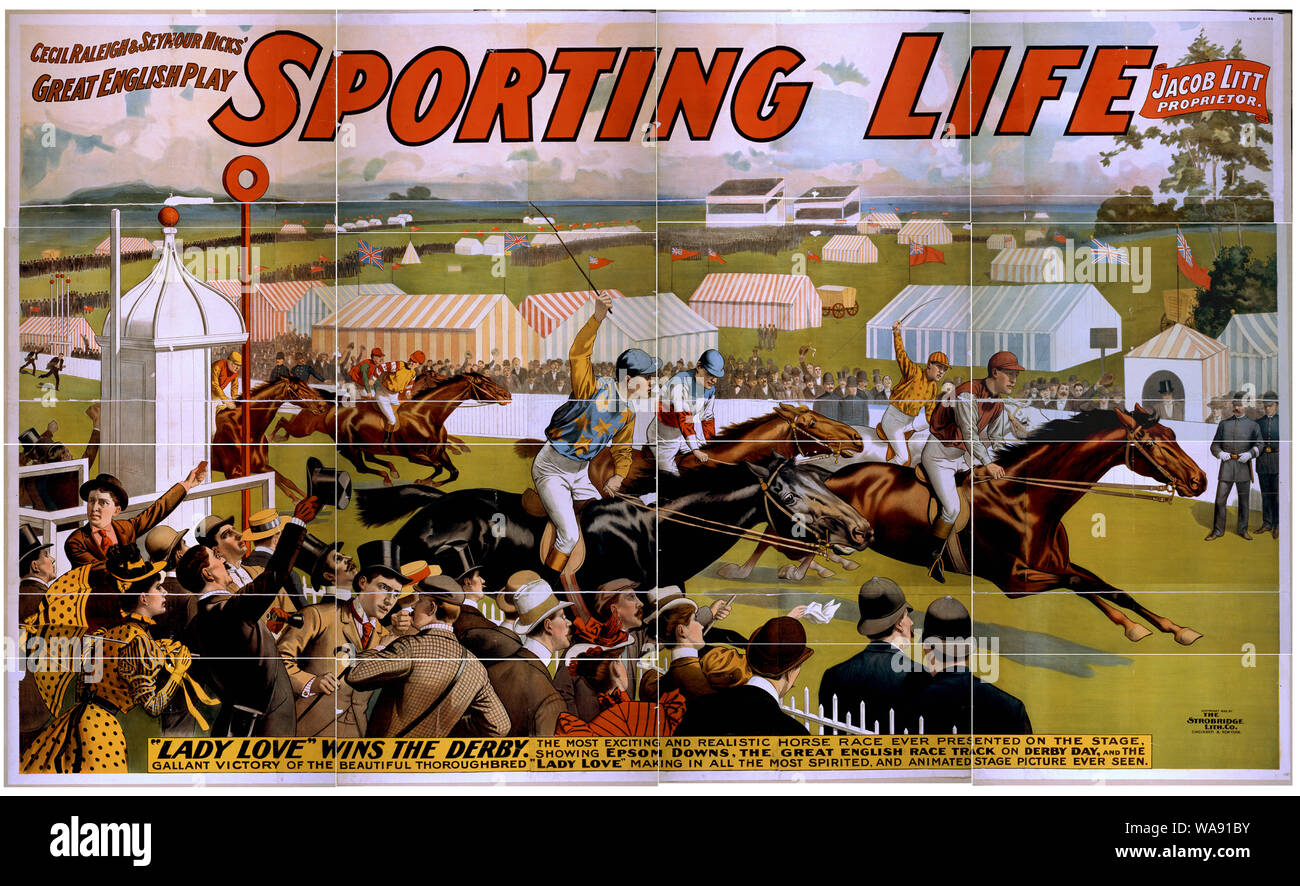 Cecil Raleigh & Seymour Hicks' ottimo Inglese play, vita sportiva Foto Stock