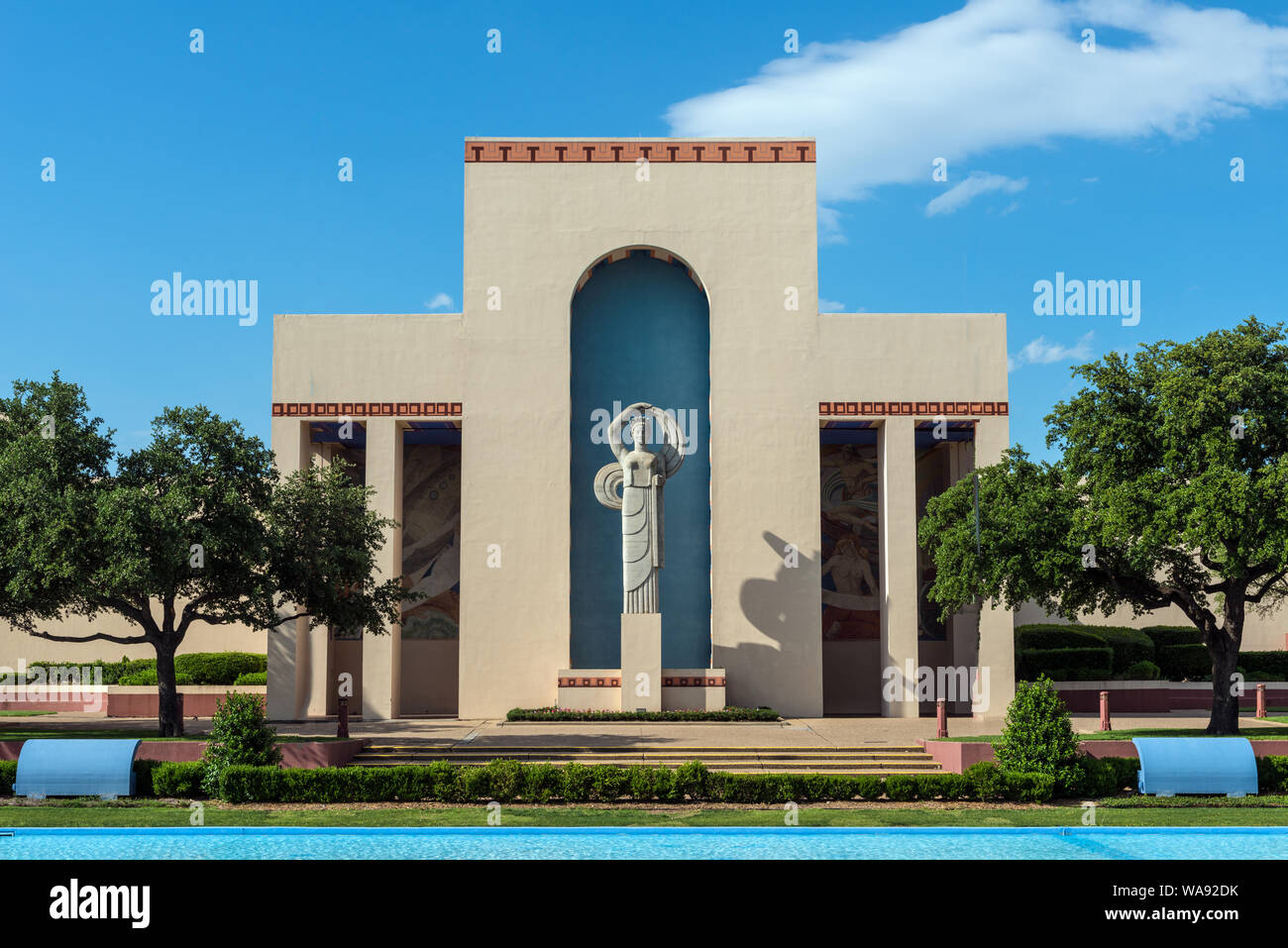 Centennial Hall, a 94.000-piazza-piede exhibition hall al Fair Park, il sito del 1936 Texas Centennial Exposition, e l annuale Texas State Fair ogni anno in quanto, a Dallas, Texas Foto Stock