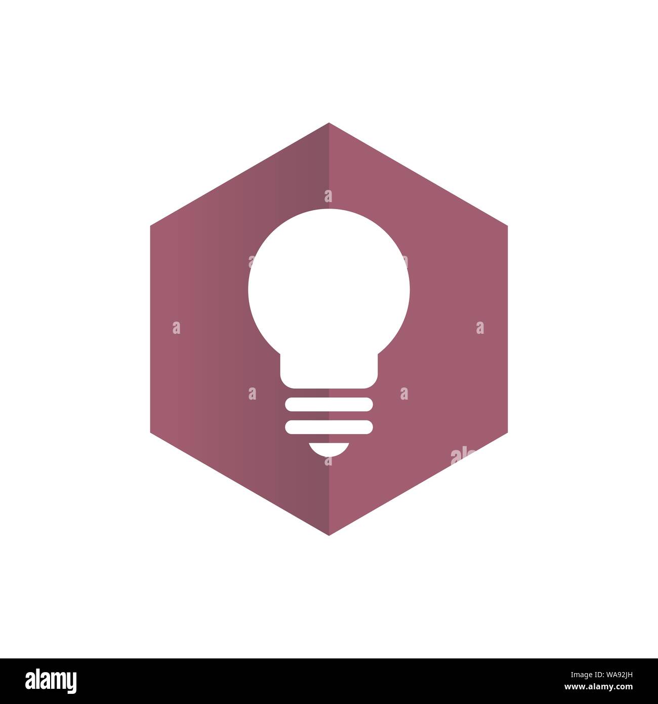 Chiave esagonale a lampadina vettore icona Logo - Vettore Illustrazione Vettoriale