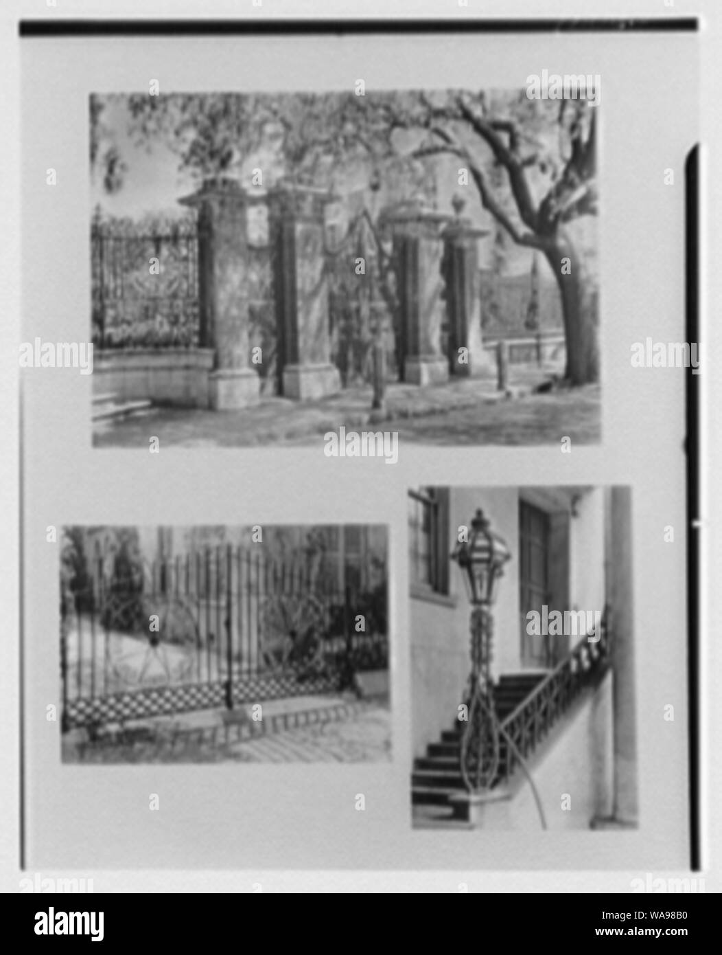 Charleston di elementi in ferro battuto. Foto Stock