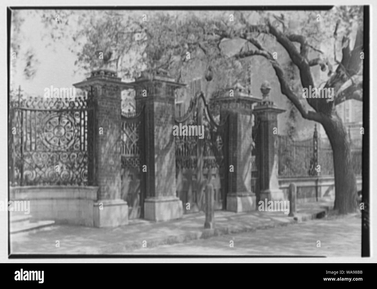 Charleston dettagli di elementi in ferro battuto, Charleston, Carolina del Sud. Foto Stock