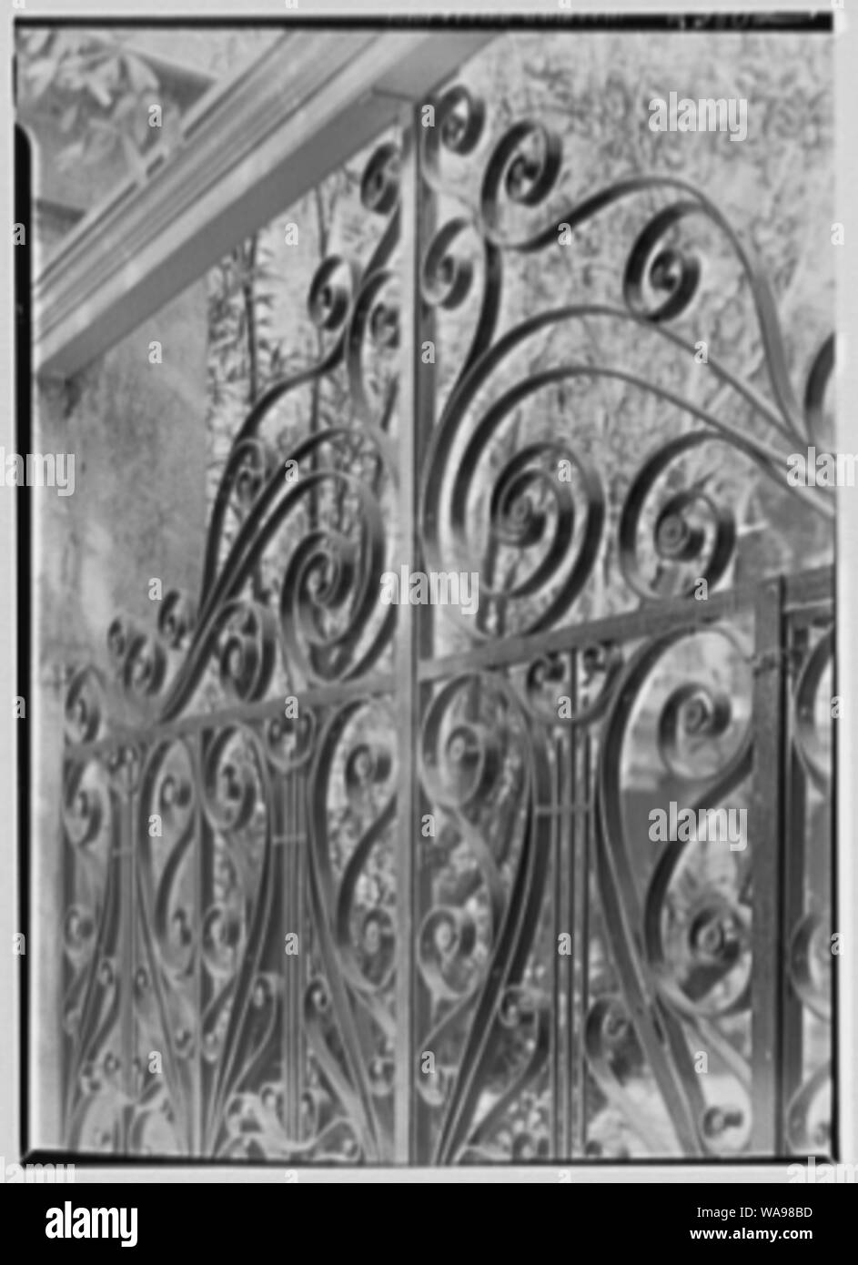 Charleston dettagli di elementi in ferro battuto, Charleston, Carolina del Sud. Foto Stock
