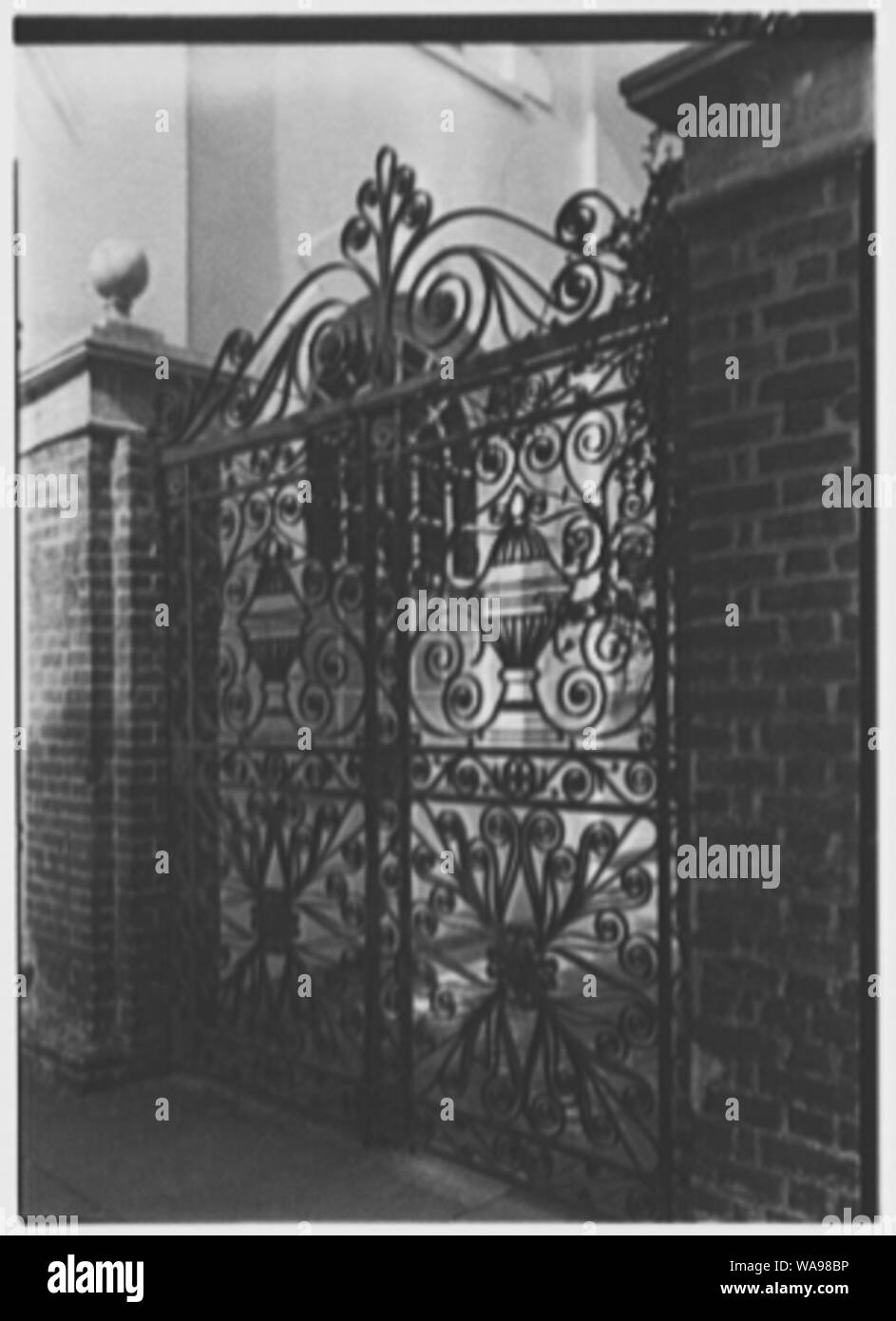 Charleston dettagli di elementi in ferro battuto, Charleston, Carolina del Sud. Foto Stock