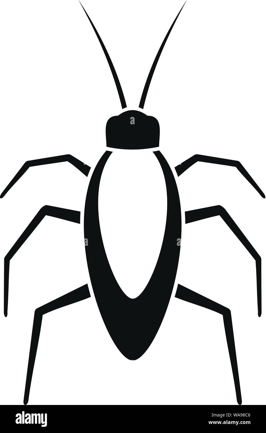 Scarafaggio bug icona. Semplice illustrazione del scarafaggio bug icona vettoriali per il web design isolato su sfondo bianco Illustrazione Vettoriale