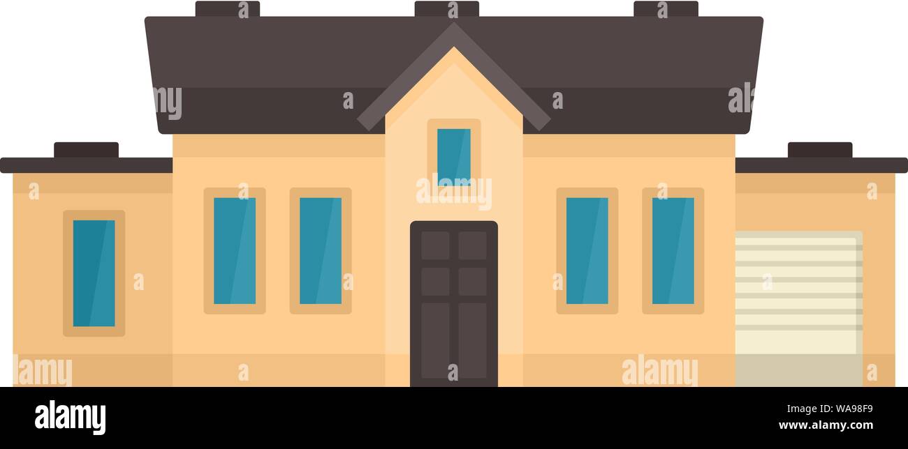 Smart con garage casa icona. Illustrazione piana di smart con garage casa icona vettoriali per il web design Illustrazione Vettoriale