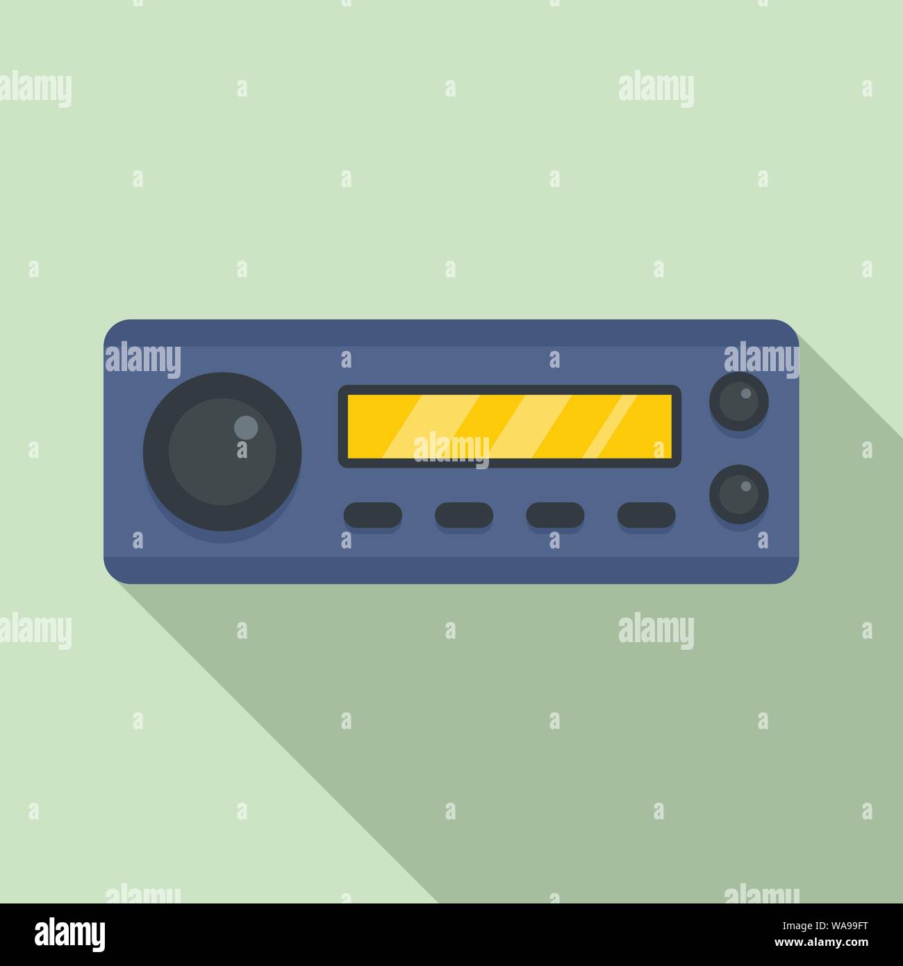 Auto compatte icona audio. Illustrazione piana di compact audio per auto icona vettoriali per il web design Illustrazione Vettoriale