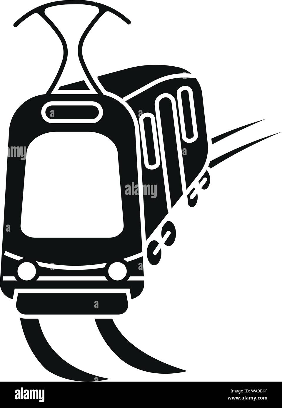 City tram car icona. Illustrazione semplice della city tram auto icona vettoriali per il web design isolato su sfondo bianco Illustrazione Vettoriale
