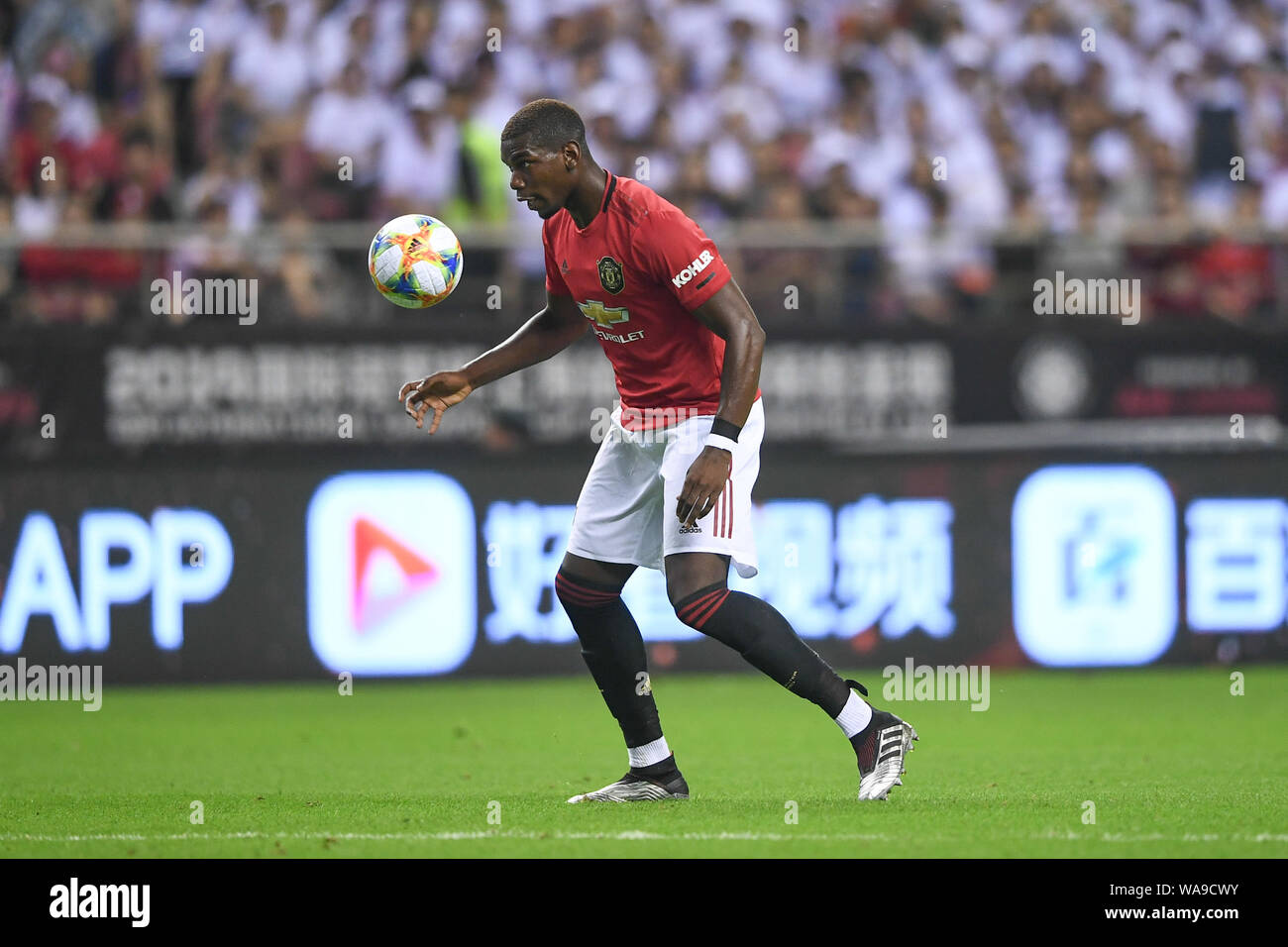 Il Manchester United compete contro il Tottenham Hotspur a Shanghai Hong kou Stadium di campionati internazionali Cup, Shanghai, Cina, 25 luglio 2019. Th Foto Stock