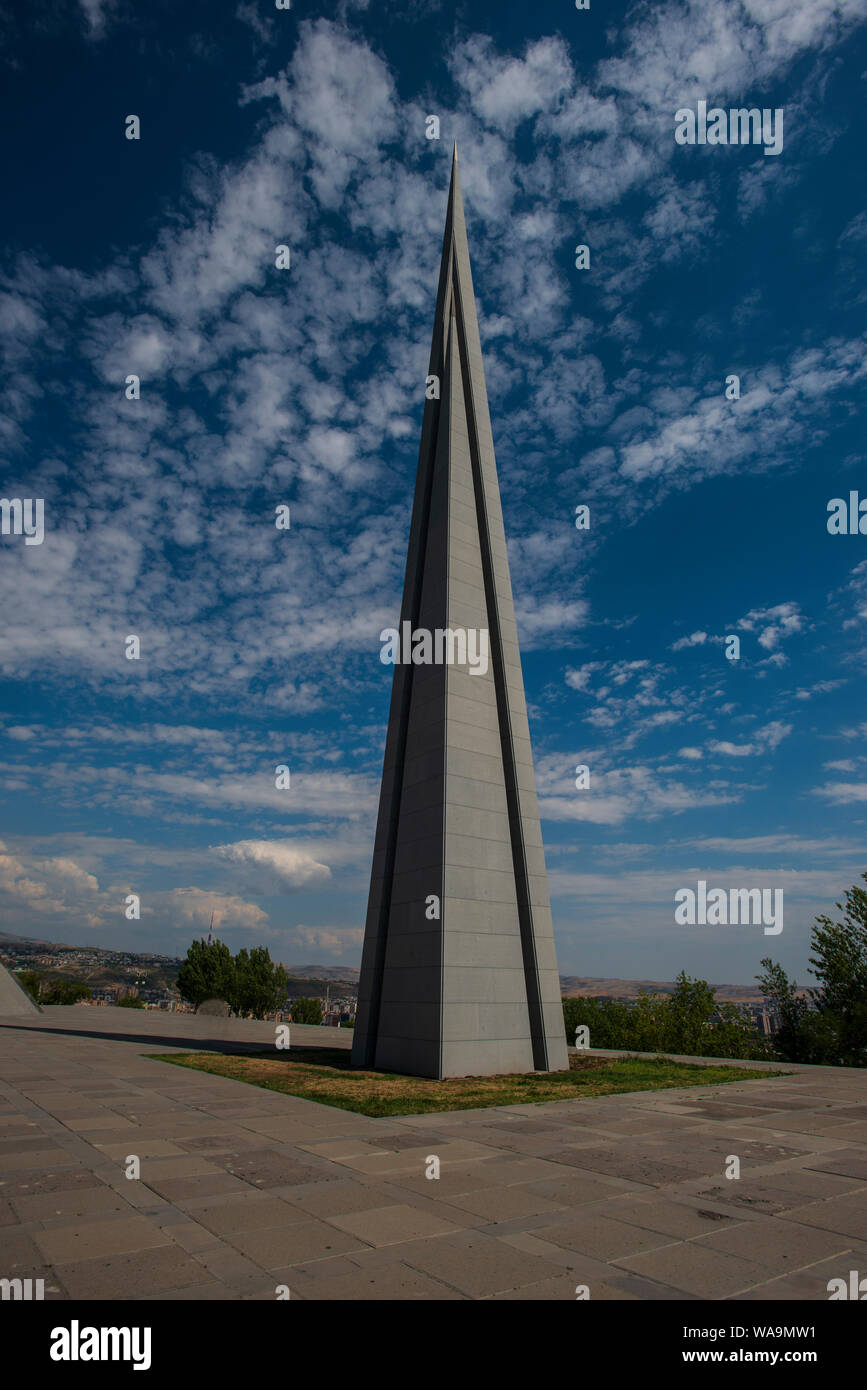 Tsitsernakaberd, genocidio armeno Memorial, monumento & Museum, Yerevan, Armenia Foto Stock