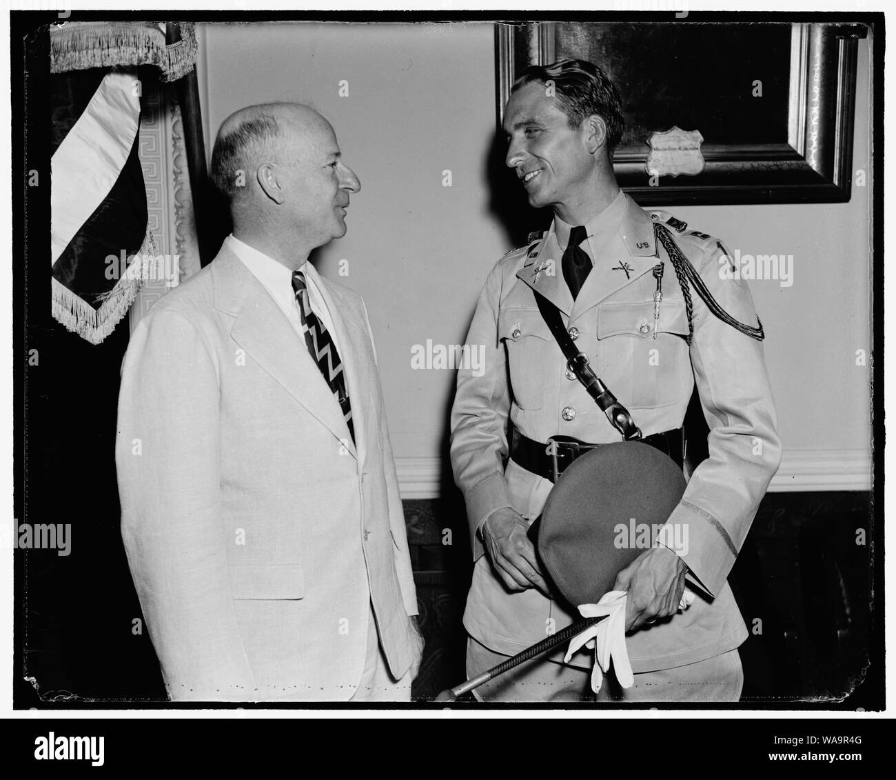 Capo dell'esercito di haitiani a Washington. Washington D.C., Sett. 1. Il colonnello Jules P. Andre, Senior Officer [non mostrato] e comandante della Garde haitiani, arrivati a Washington oggi, a conferire con i funzionari del governo, questo [è] colonnello Andres visita iniziale per gli Stati Uniti Foto Stock