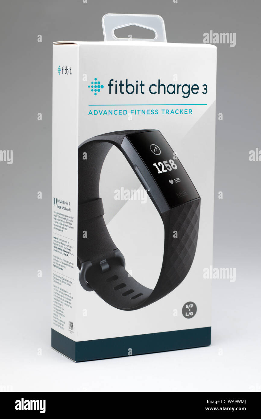 Fitbit carica 3 monitor fitness Foto Stock