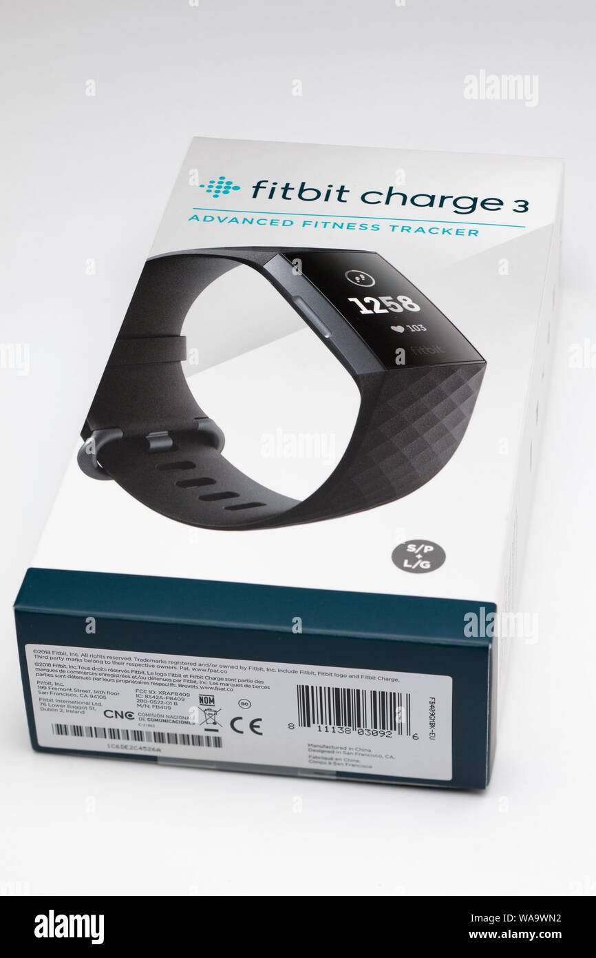 Fitbit carica 3 monitor fitness Foto Stock
