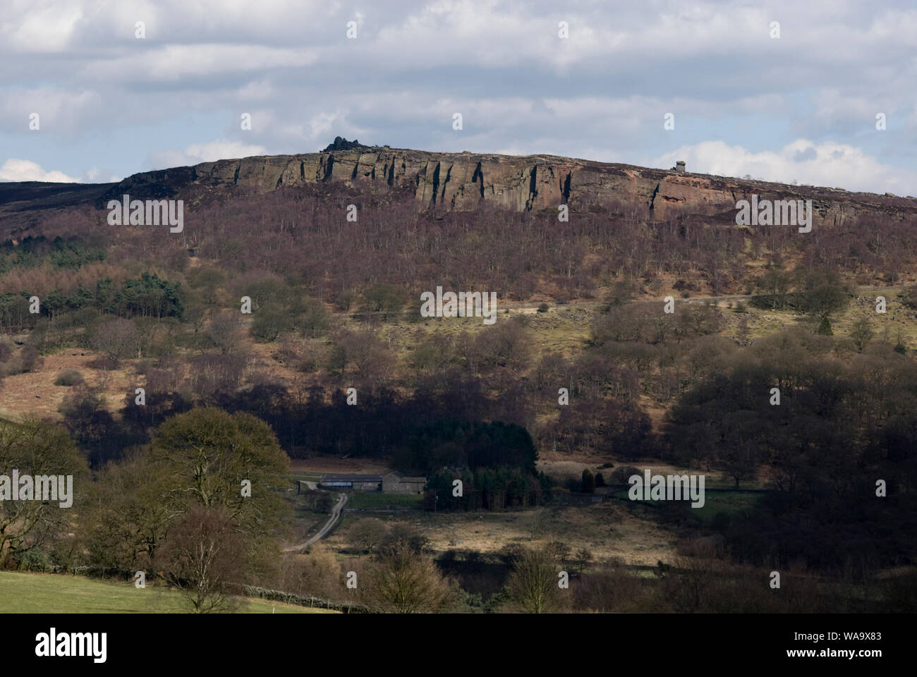 Bordo di macina nel distretto di Peak Derbyshire Inghilterra Foto Stock