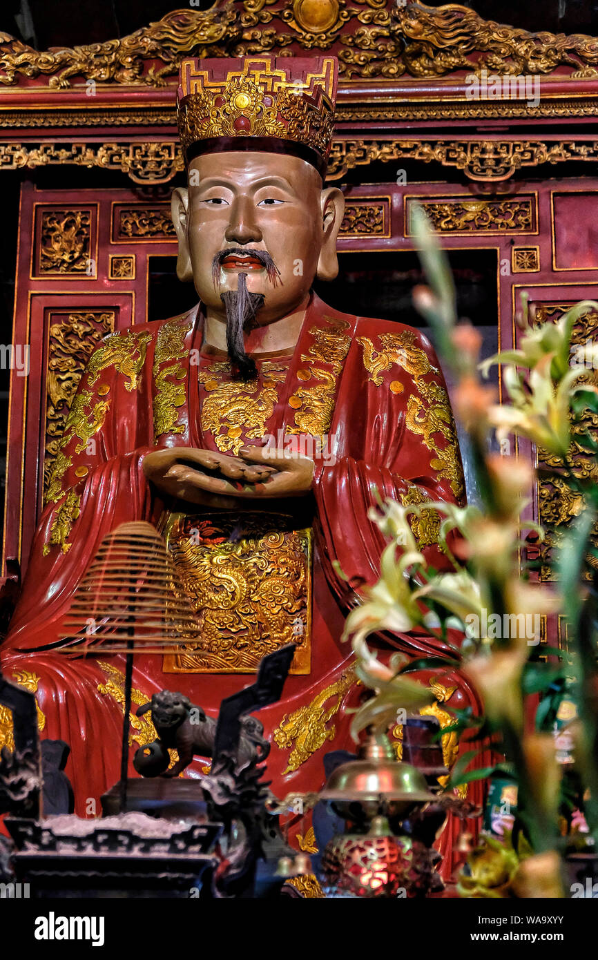 Tempio della Letteratura ad Hanoi, Vietnam. Foto Stock