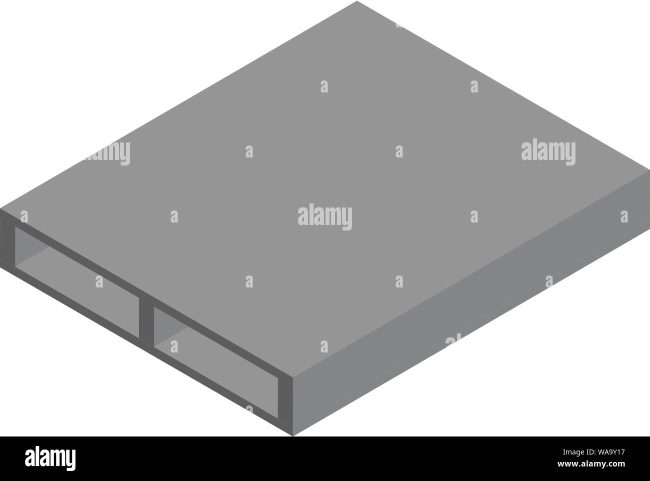 Pallet in pietra icona, stile isometrico Illustrazione Vettoriale