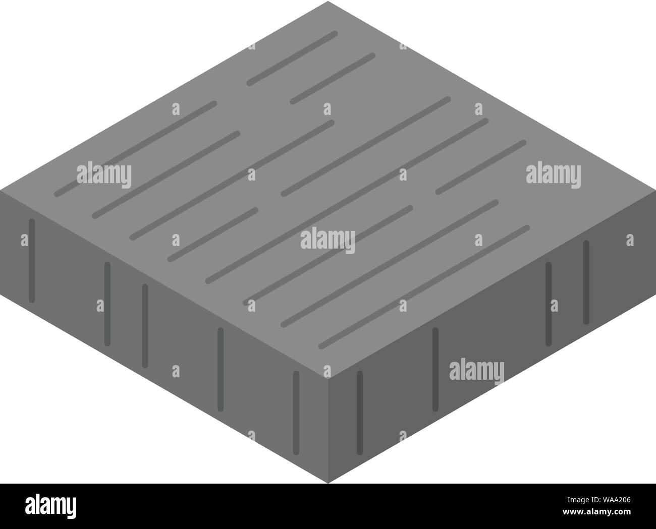 Polvere grigia Icona del suolo, stile isometrico Illustrazione Vettoriale