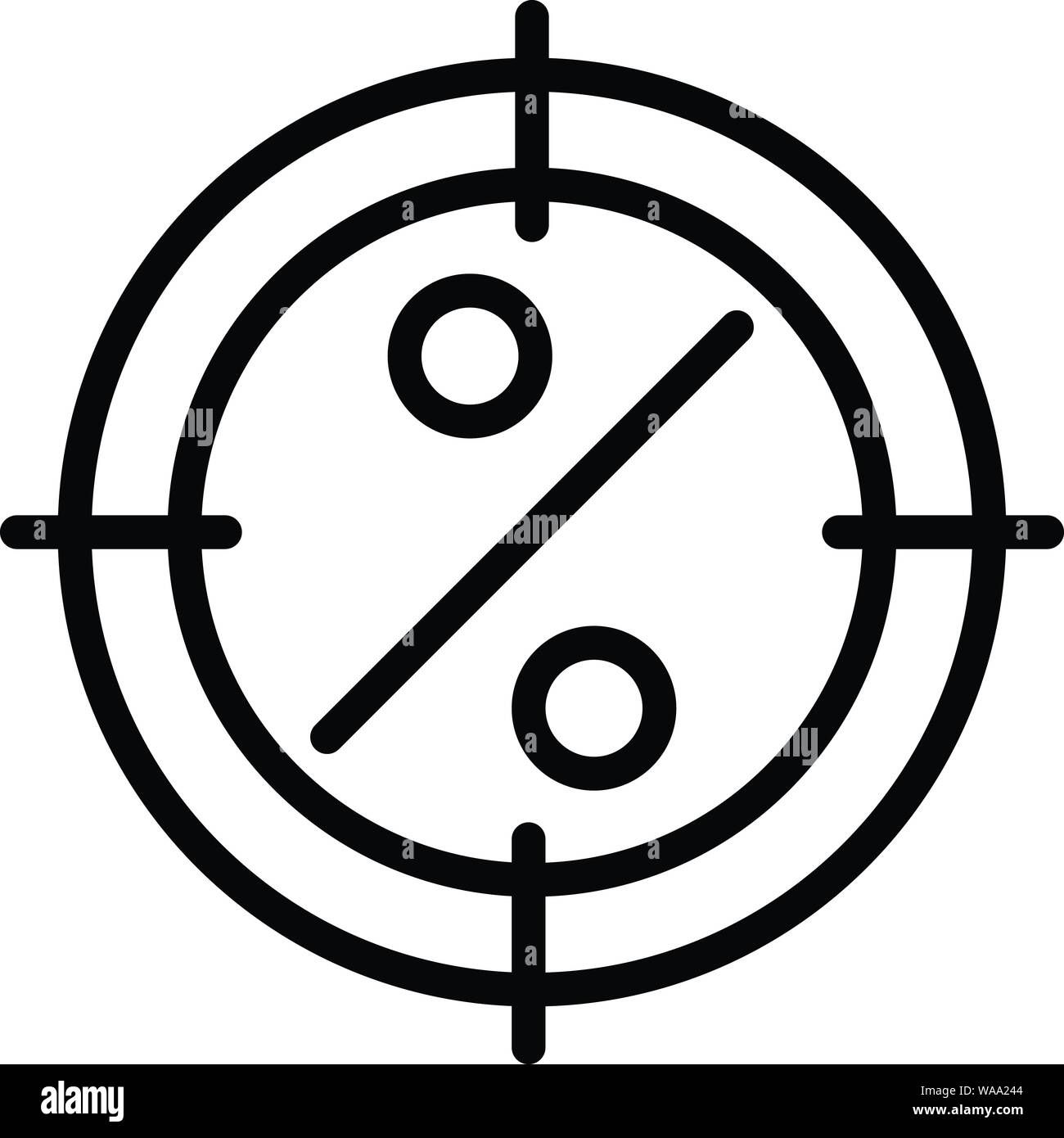 Contratto di locazione a bassa percentuale di destinazione, l'icona di stile di contorno Illustrazione Vettoriale