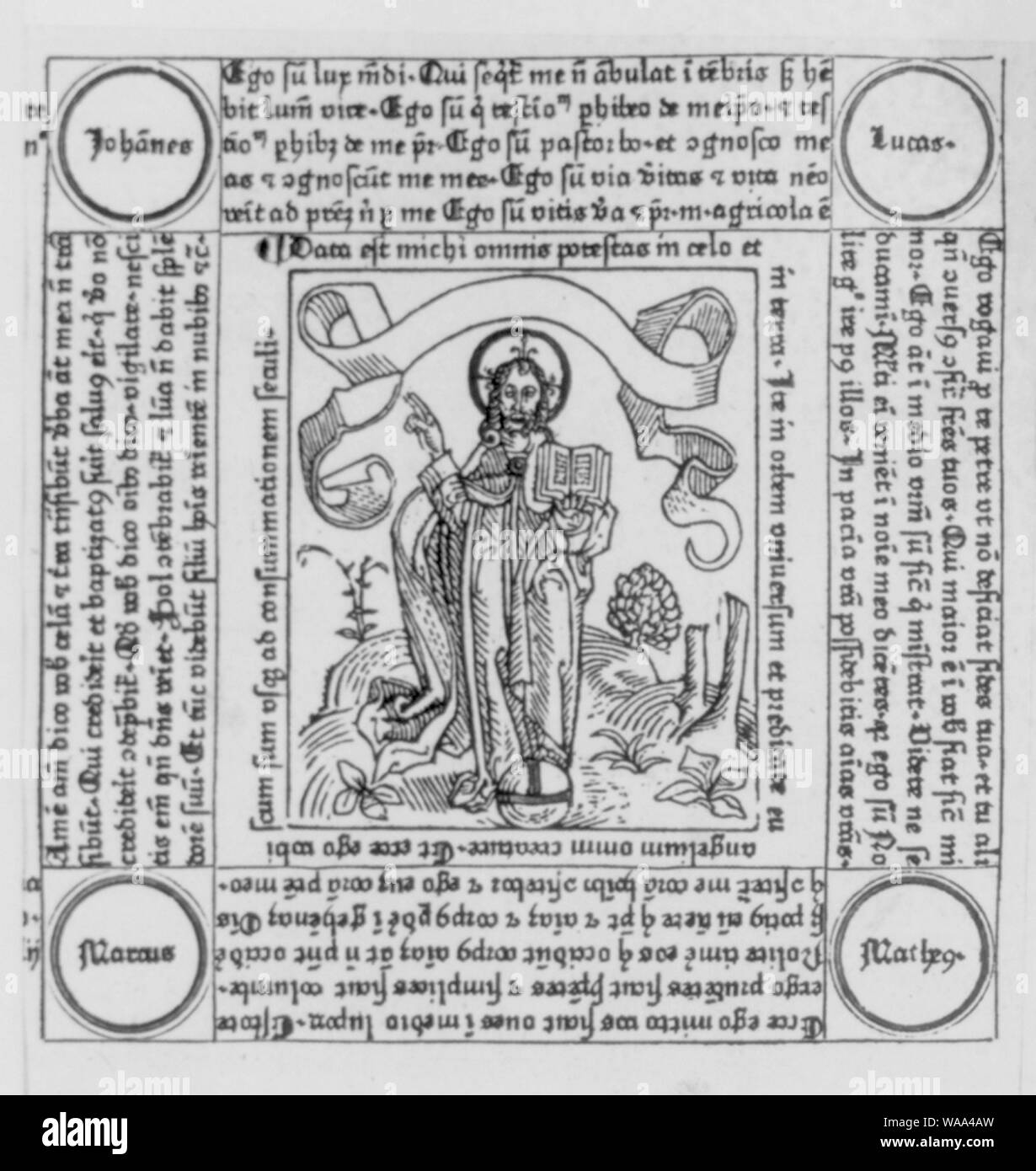 Cristo holding Vangeli Foto Stock