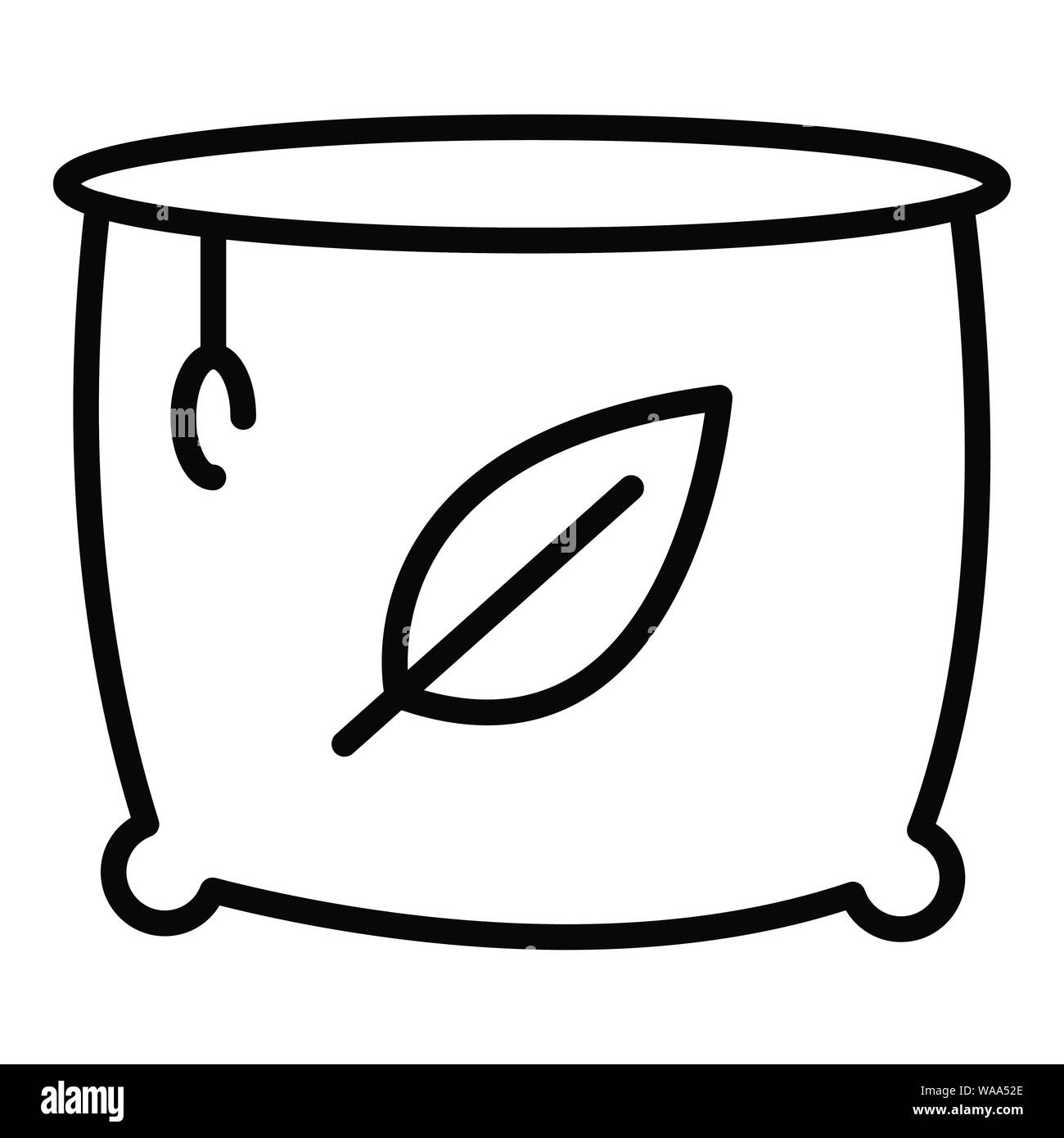 Agriturismo icona calderone, stile contorno Illustrazione Vettoriale