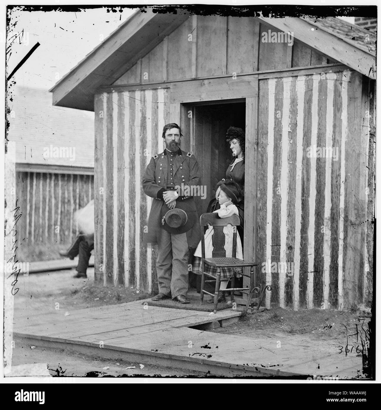 Punto città, Virginia. Gen. Giovanni A. Rawlins, la moglie e il bambino alla concessione della sede Foto Stock