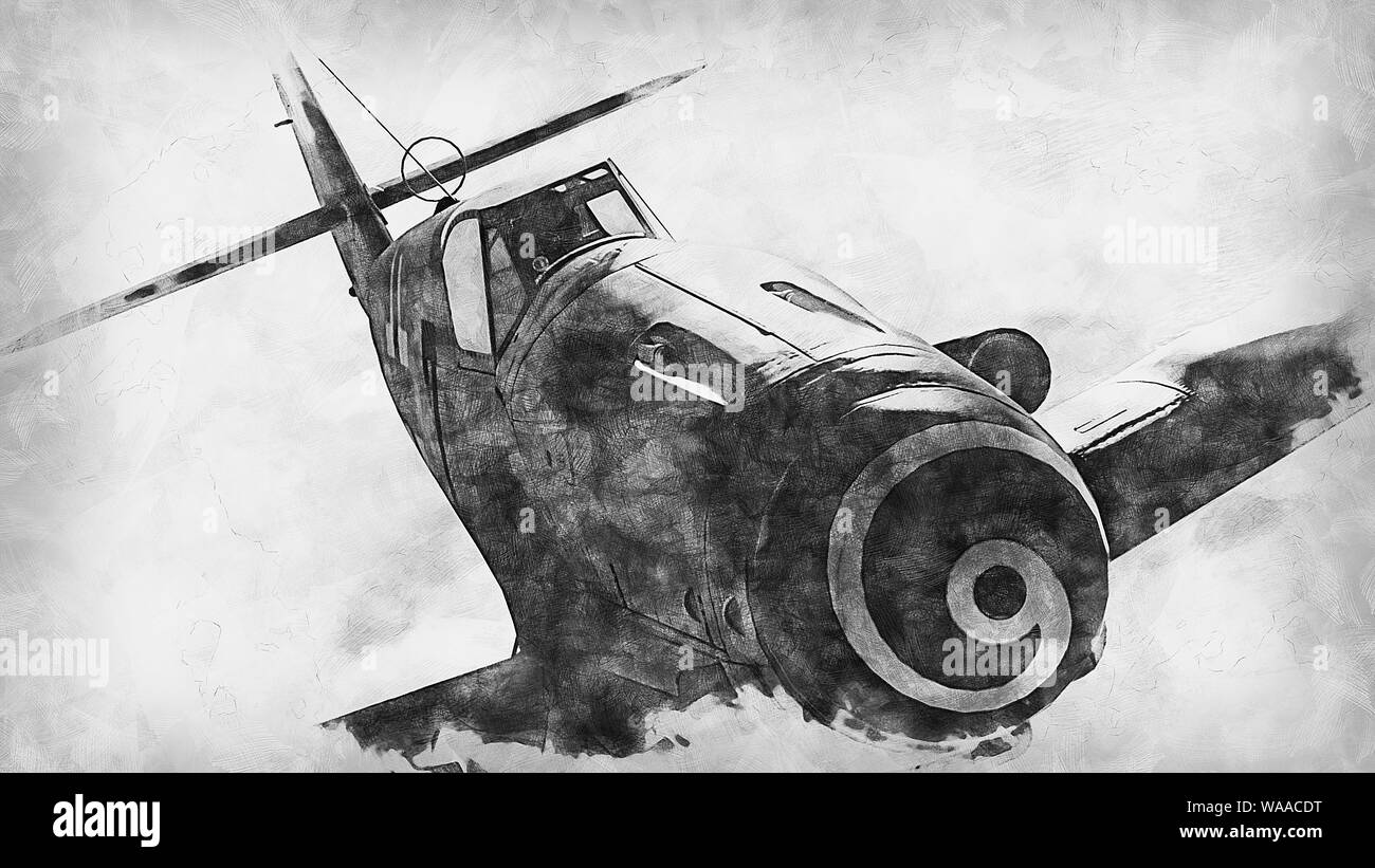 Il Messerschmitt Bf 109 è un tedesco II Guerra Mondiale degli aerei da caccia che era insieme con il Focke-Wulf FW 190, che è la spina dorsale della Luftwaffe Foto Stock