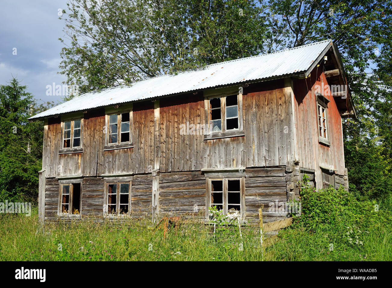 La vecchia casa colonica in Norvegia Foto Stock