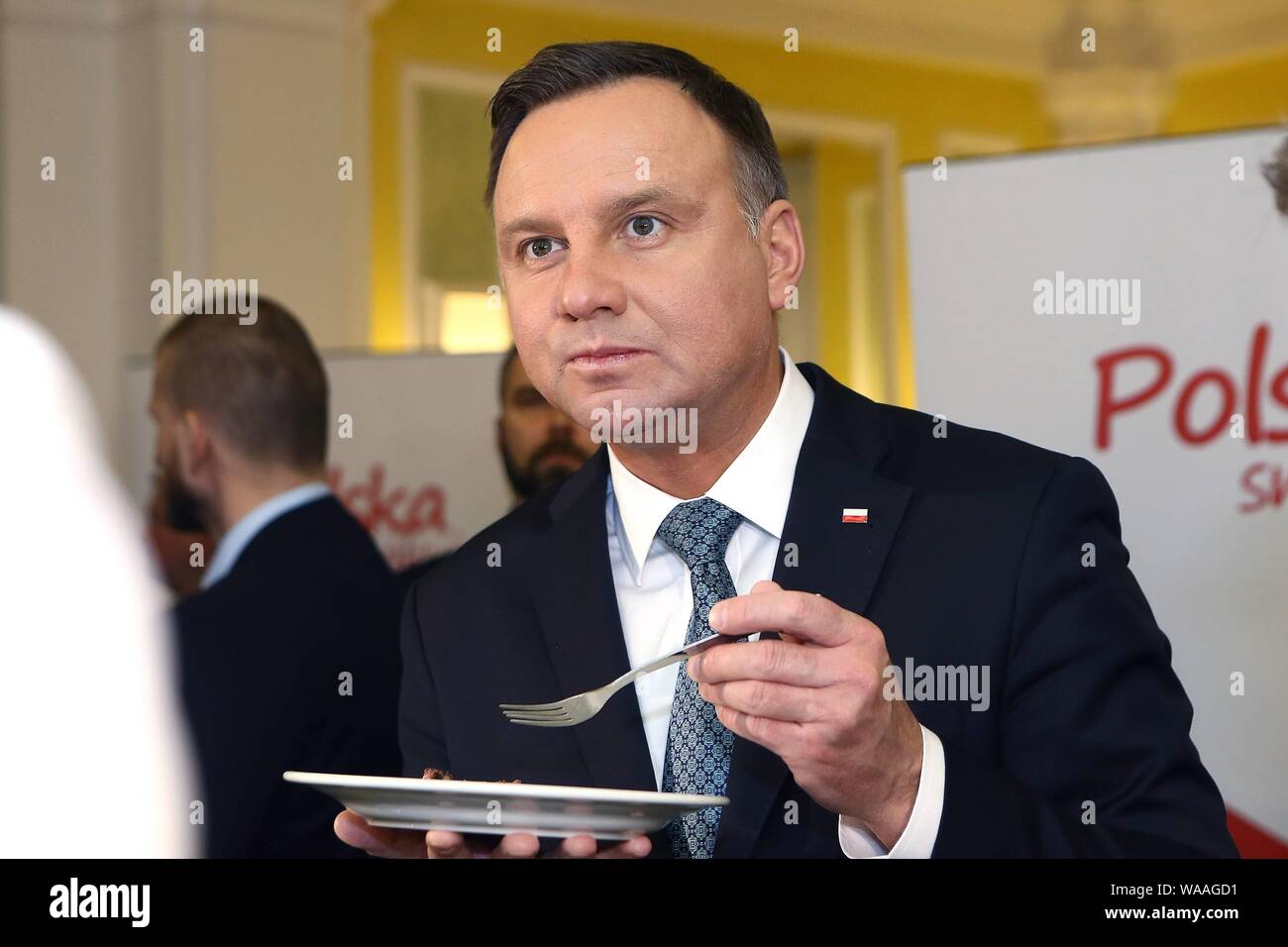 Febbraio 20, 2019 Varsavia, Polonia. Andrzej Duda durante la riunione concering accordo agricolo. Nella foto: Presidente della Polonia Andrzej Duda Foto Stock