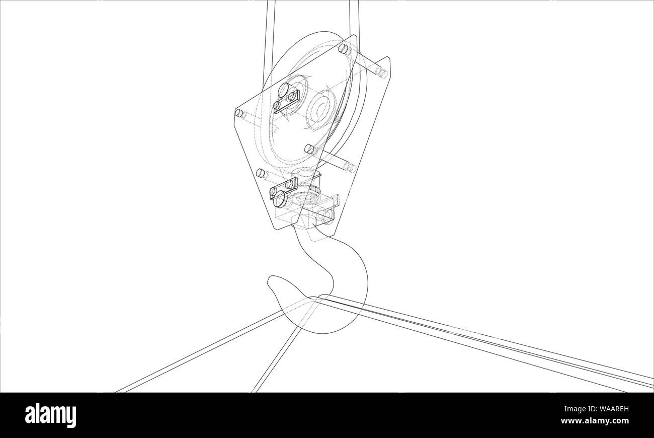 Contenitore di carico. Filo-stile cornice Illustrazione Vettoriale