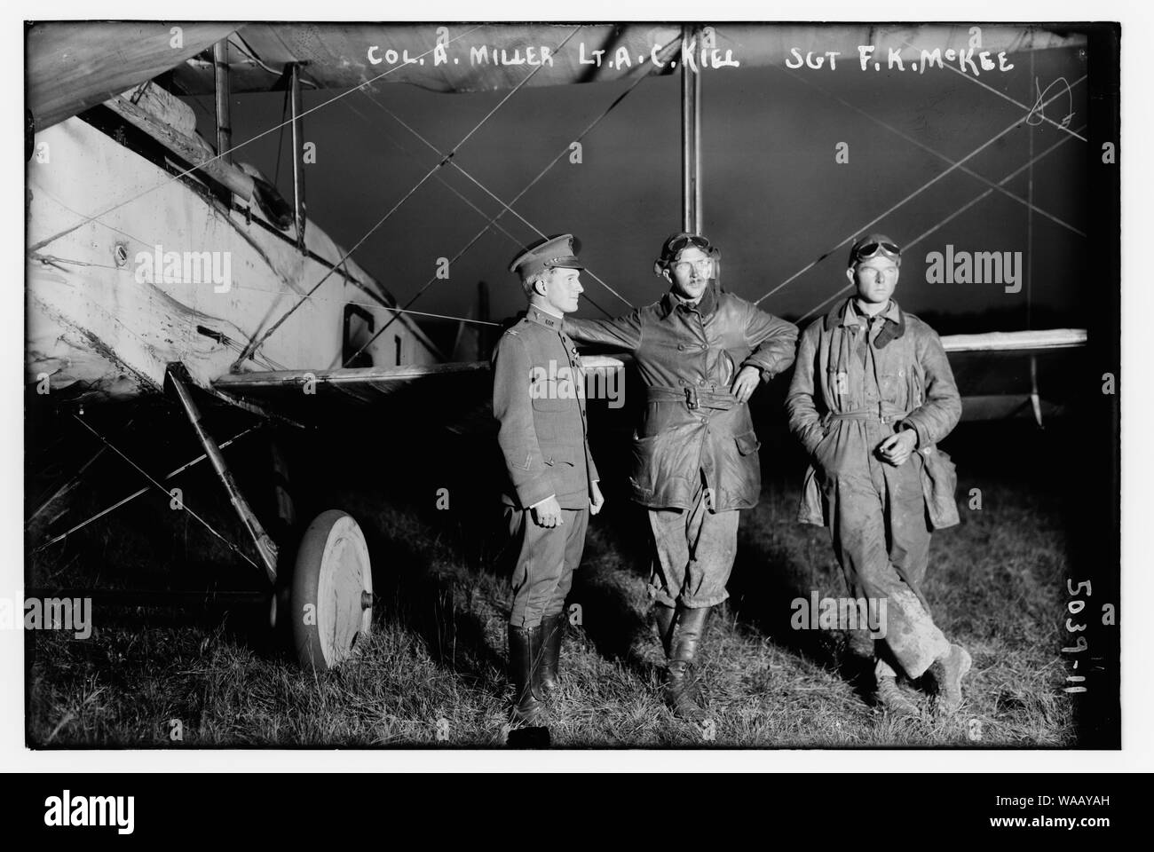 Col. A. Miller, Lt. C.e. Kiel, Sgt. F.K. McKee Foto Stock