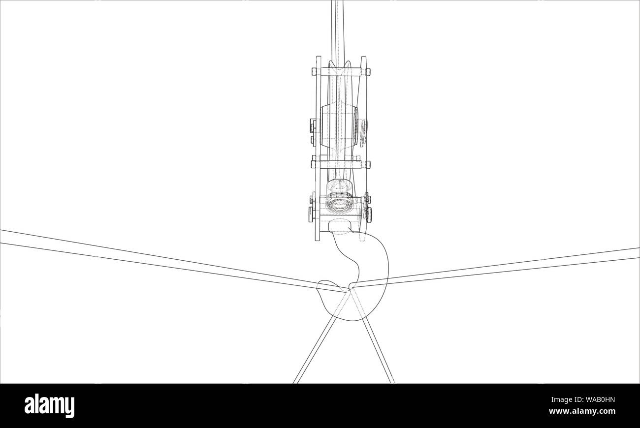 Contenitore di carico. Filo-stile cornice Illustrazione Vettoriale