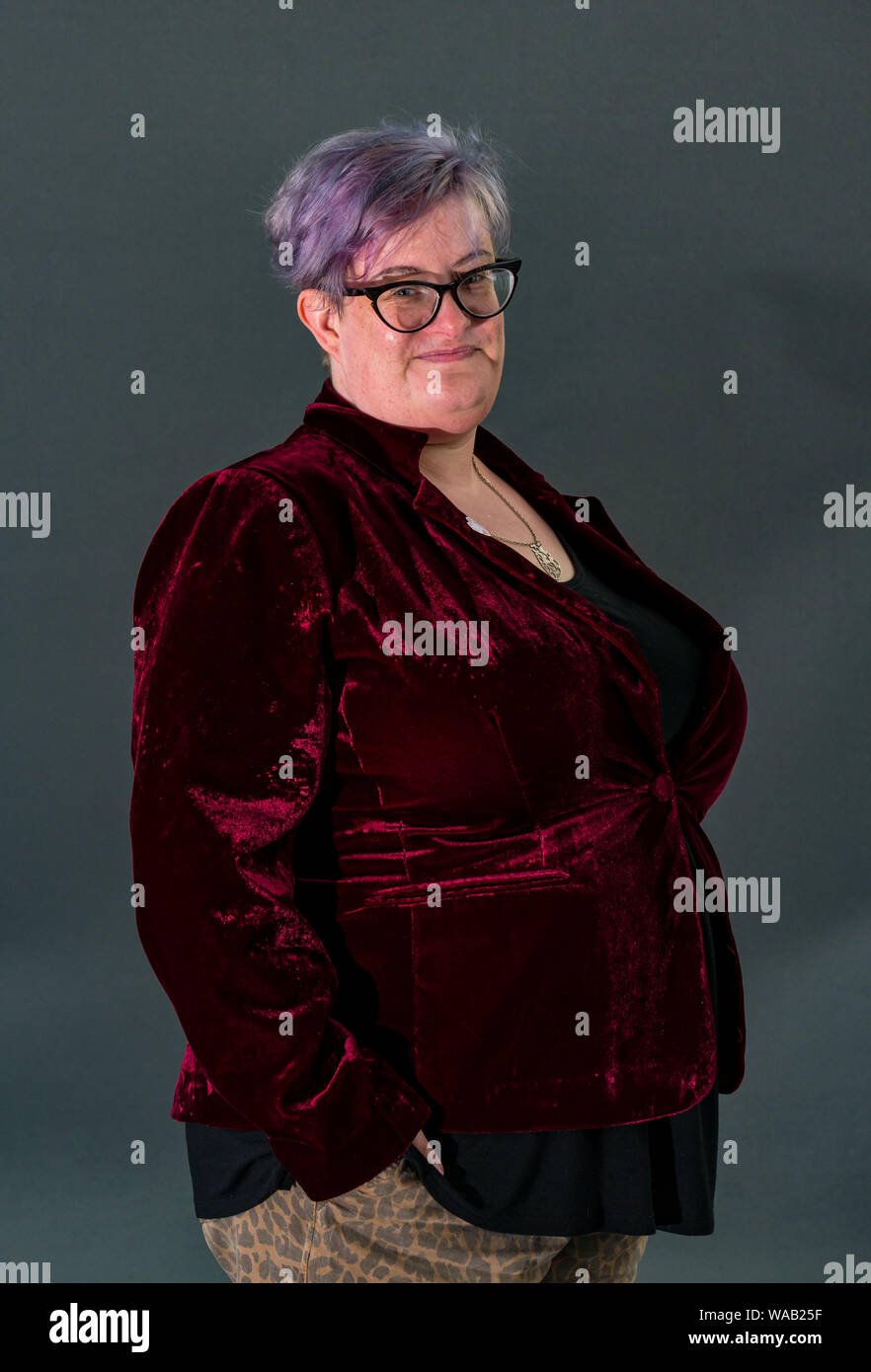 Edimburgo, Scozia, Regno Unito, 19 agosto 2019. Edinburgh International Book Festival. Nella foto: Kaite gallese, un Edinburgh-basato giornalista e autore, parla del suo nuovo romanzo nel popolare stile vittoriano medico di Edimburgo mistero serie il cuore inquieto Foto Stock