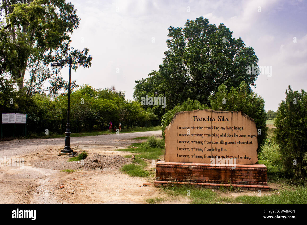 Cinque Percept di Buddha- Pancha Shila Foto Stock