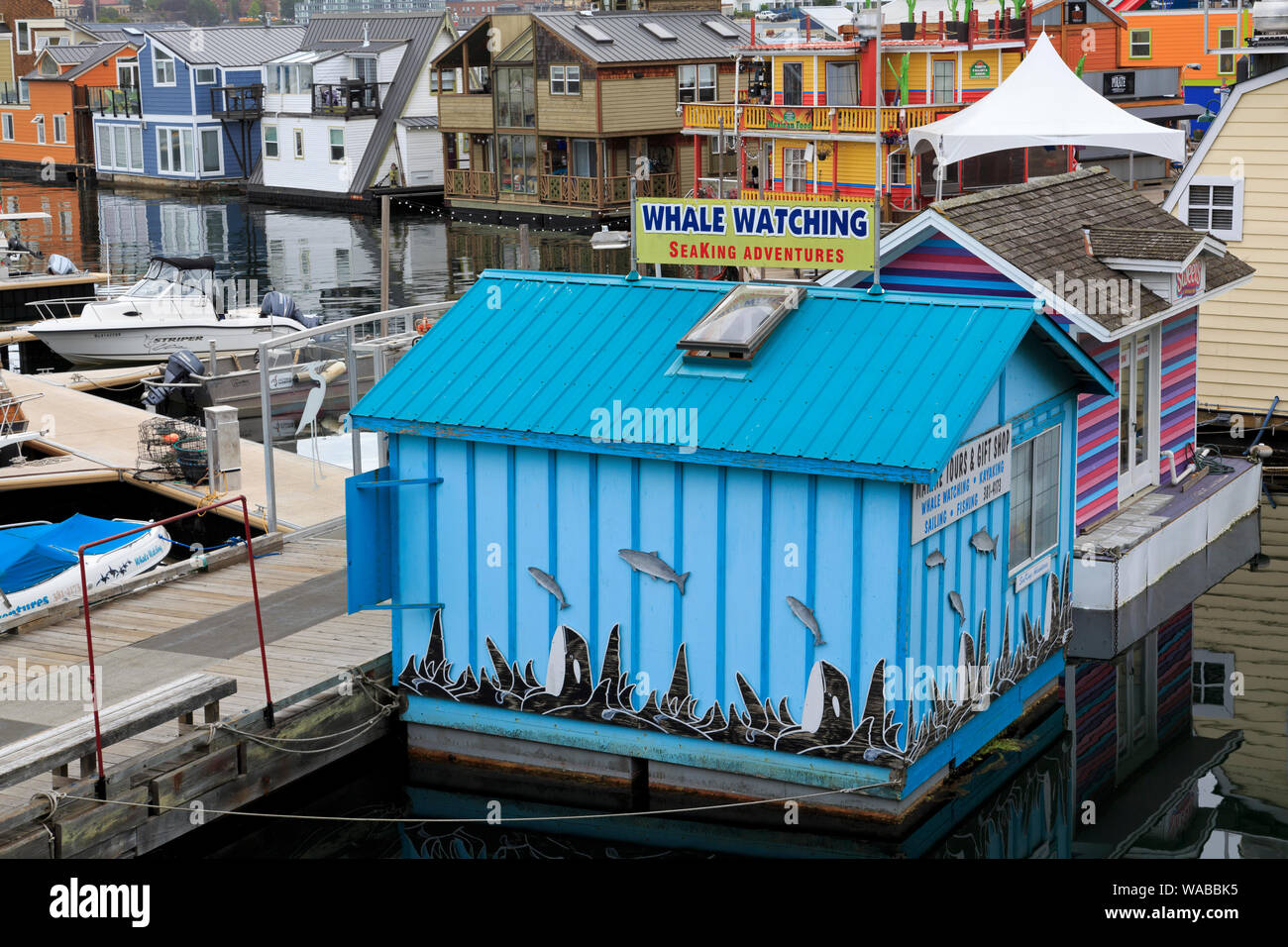 Fisherman Wharf, Victoria, Isola di Vancouver, British Columbia, Stati Uniti d'America Foto Stock