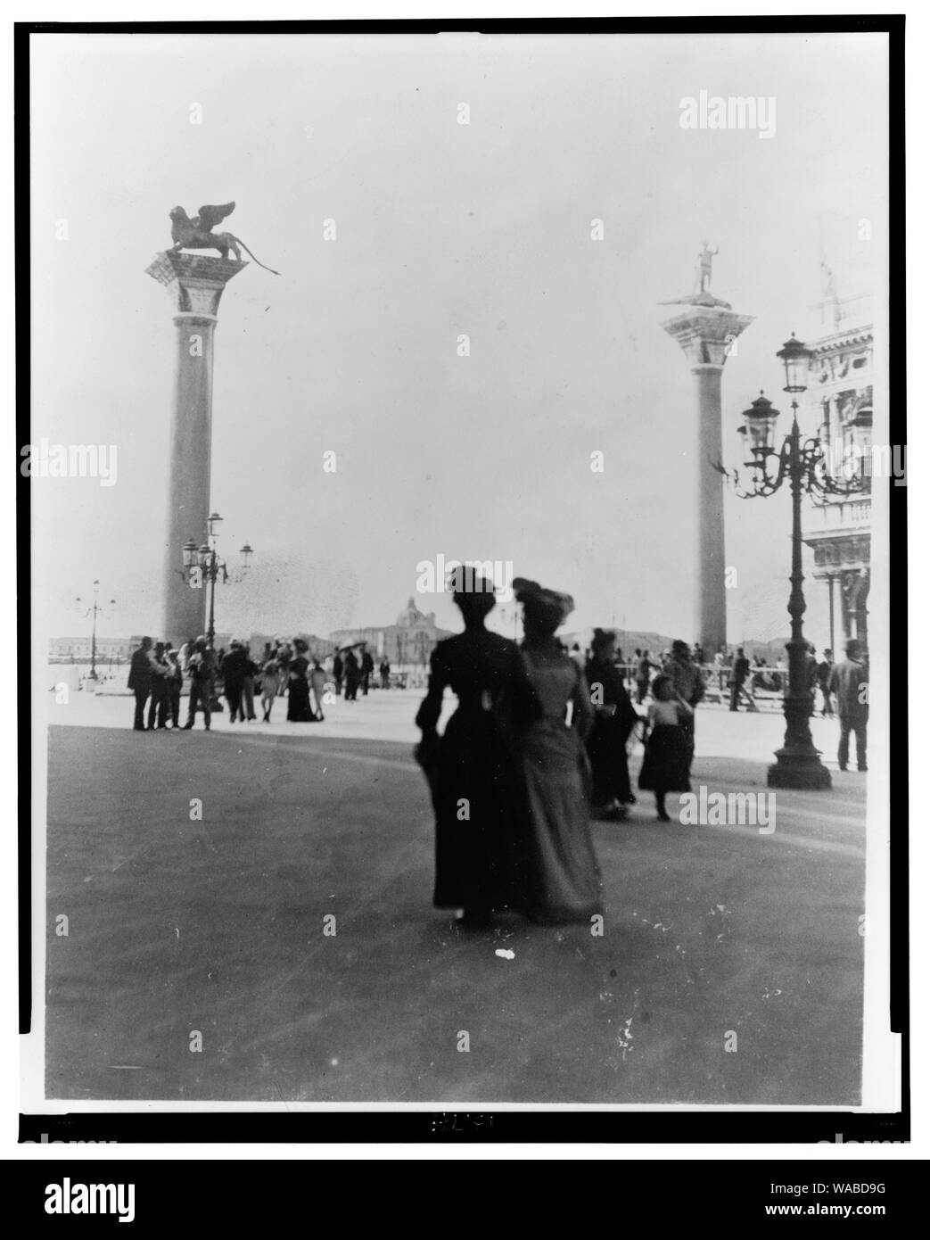 Colonne di San segna Piazzetto [cioè, Piazzetta] Foto Stock