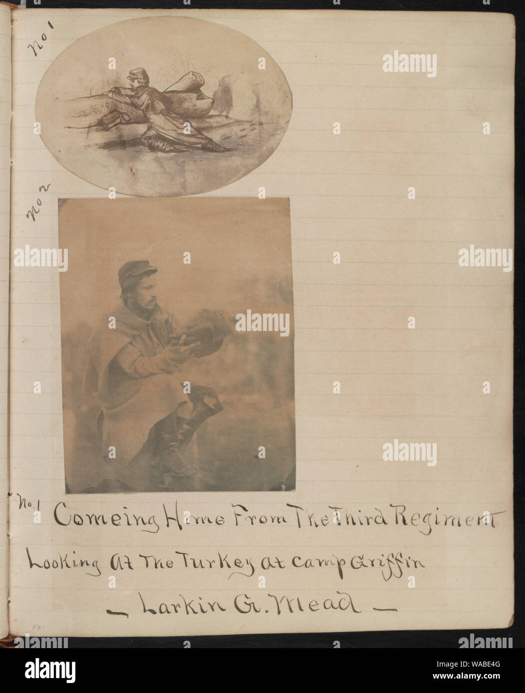 Comeing [cioè proveniente] home dal terzo reggimento guardando la Turchia a Camp Griffin, Larkin G. Mead. Foto Stock