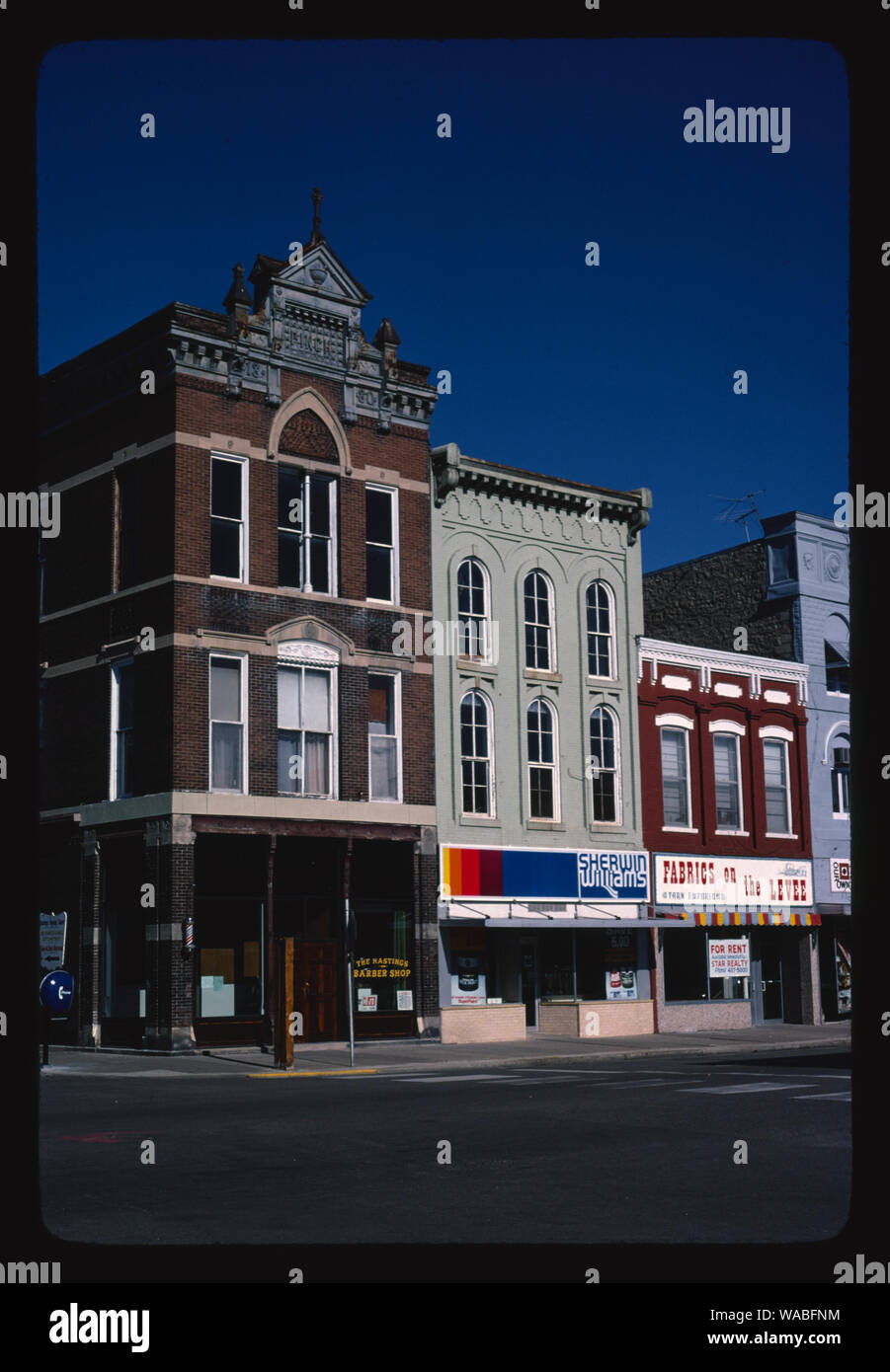 La costruzione di edifici commerciali, Hastings, Minnesota Foto Stock