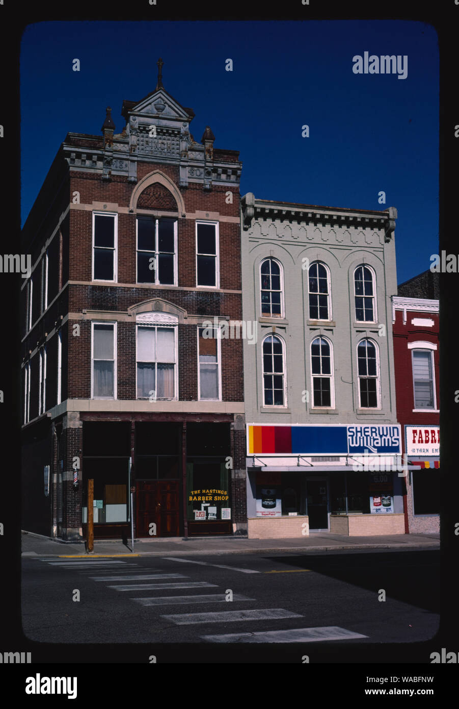 La costruzione di edifici commerciali, Hastings, Minnesota Foto Stock