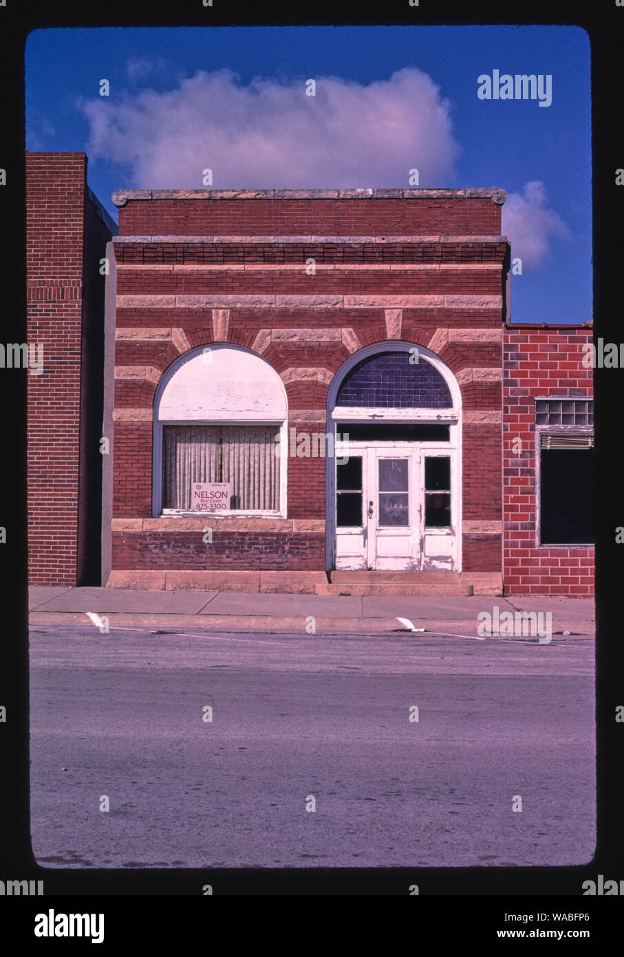 Edificio commerciale, verticale, Main Street, Goldfield, Iowa Foto Stock