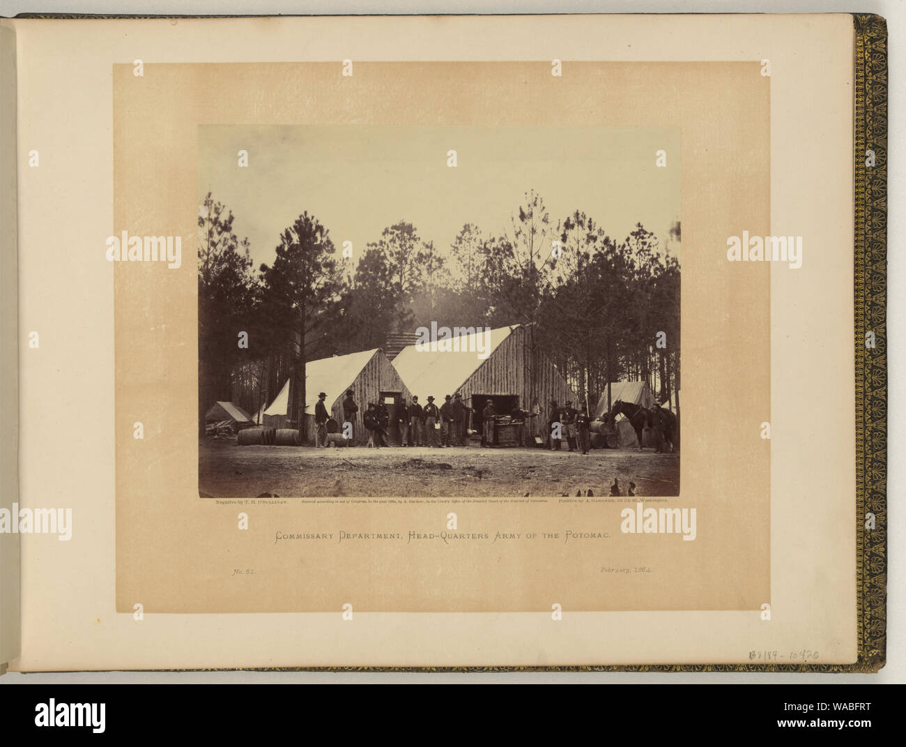 Comissario Reparto, capo quarti, esercito del Potomac / negativo da T.H. O'Sullivan, positivo da A. Gardner. Foto Stock